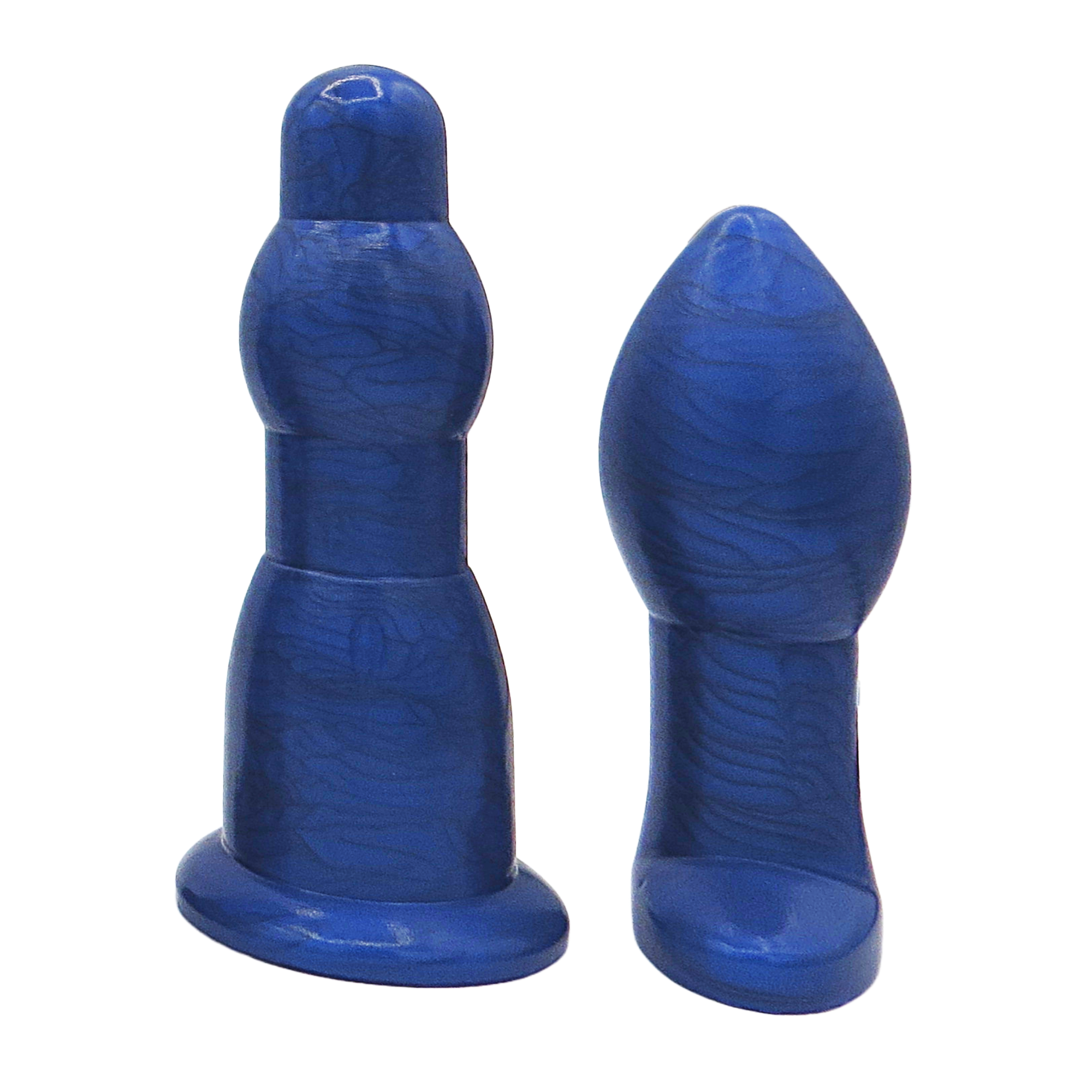 Image of size 5 blue anal dilation wand and butt plug