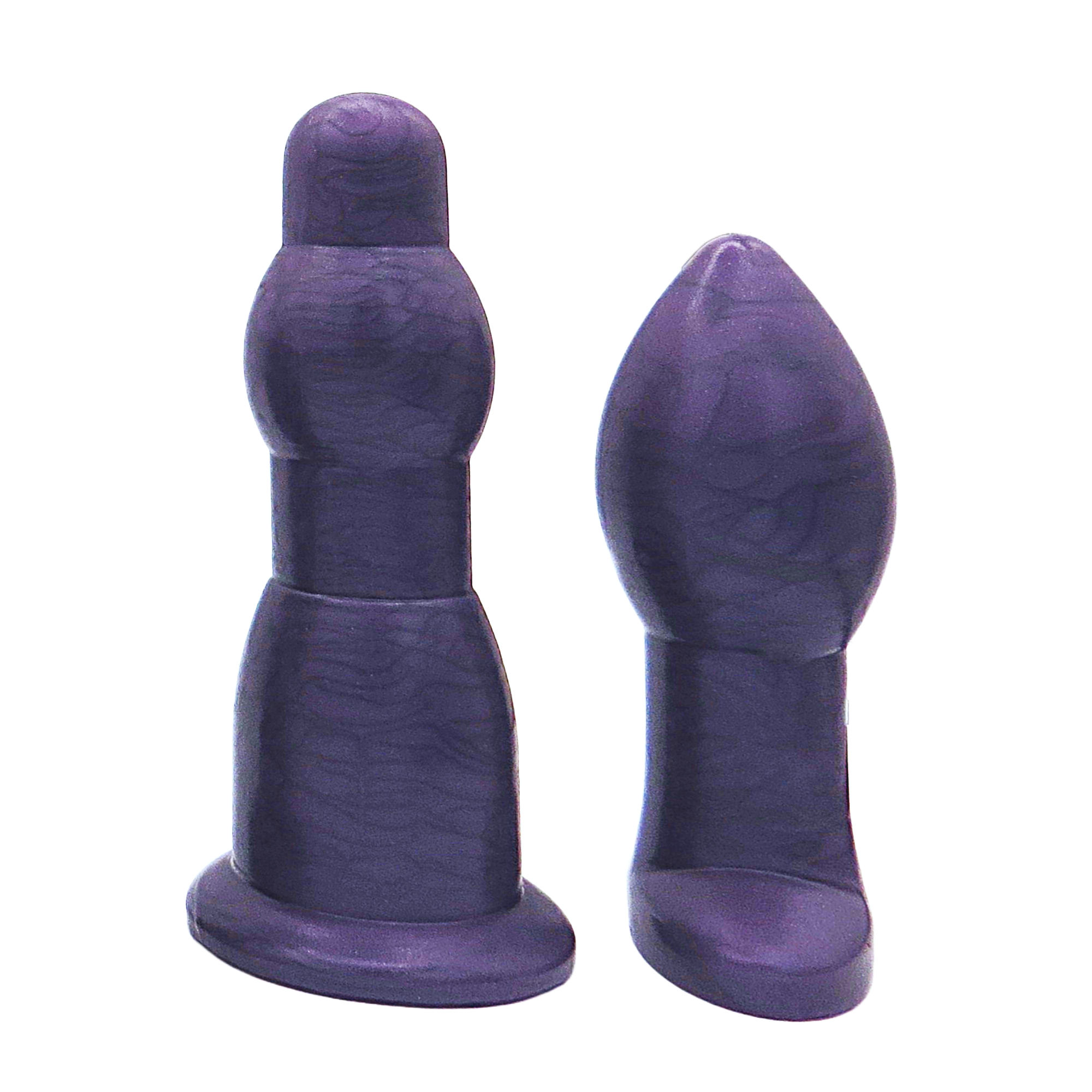 Image of size 5 purple silver anal dilation wand and butt plug
