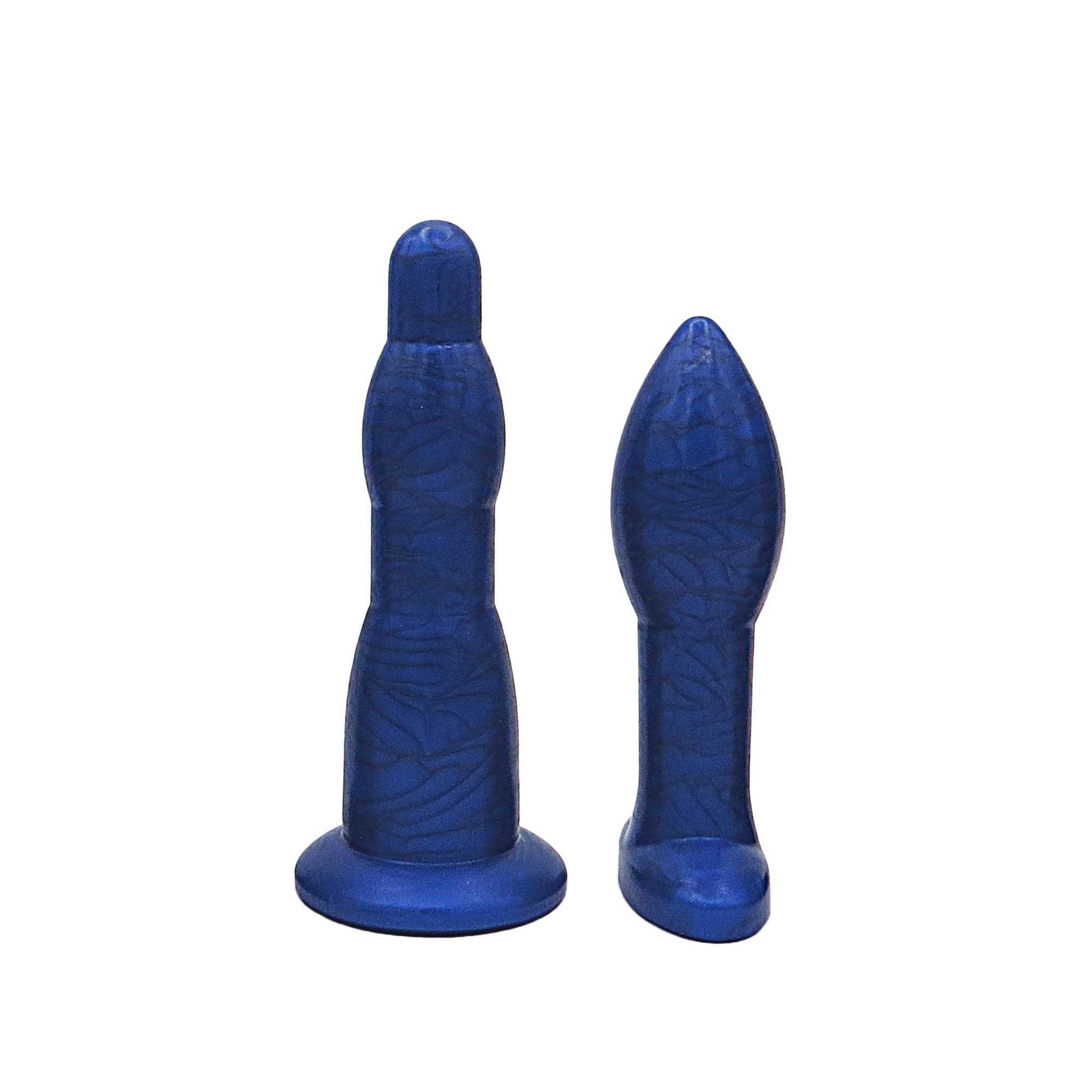 Image of size 2 blue anal dilation wand and butt plug