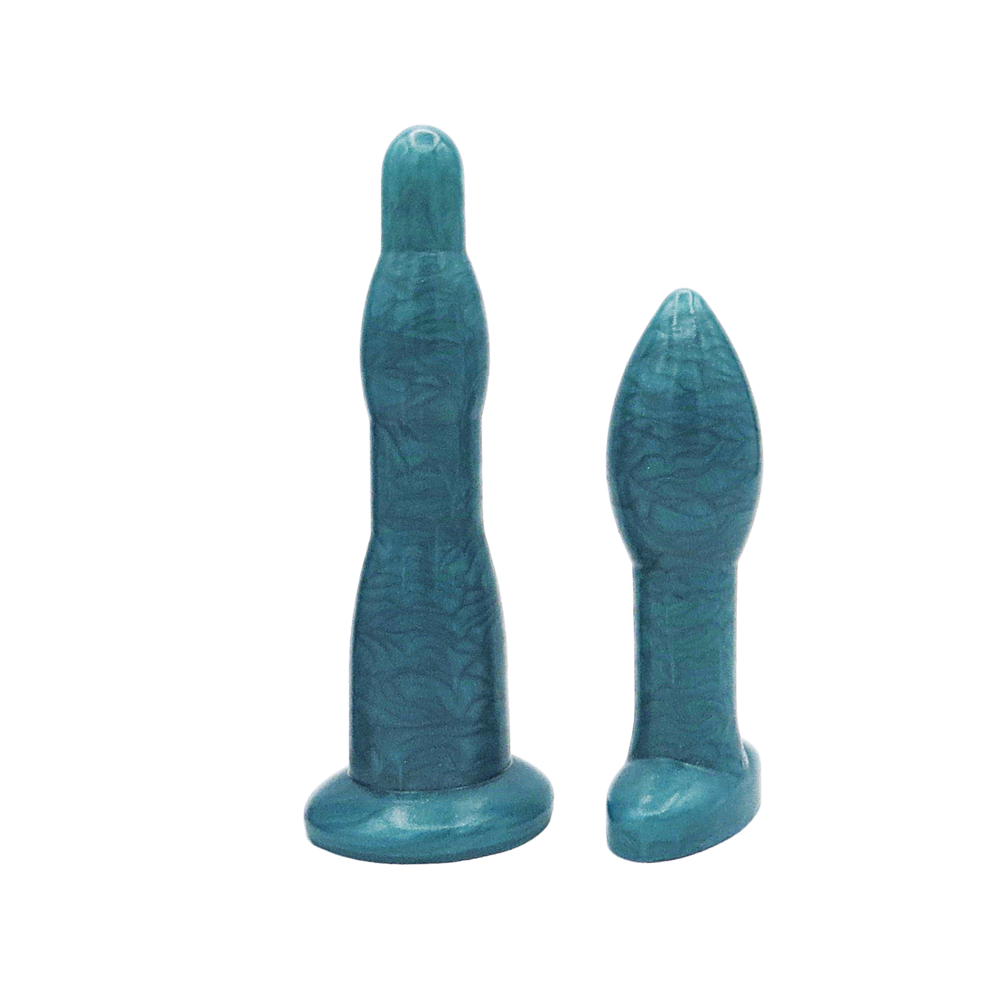 Image of aqua long anal dilation wand and butt plug