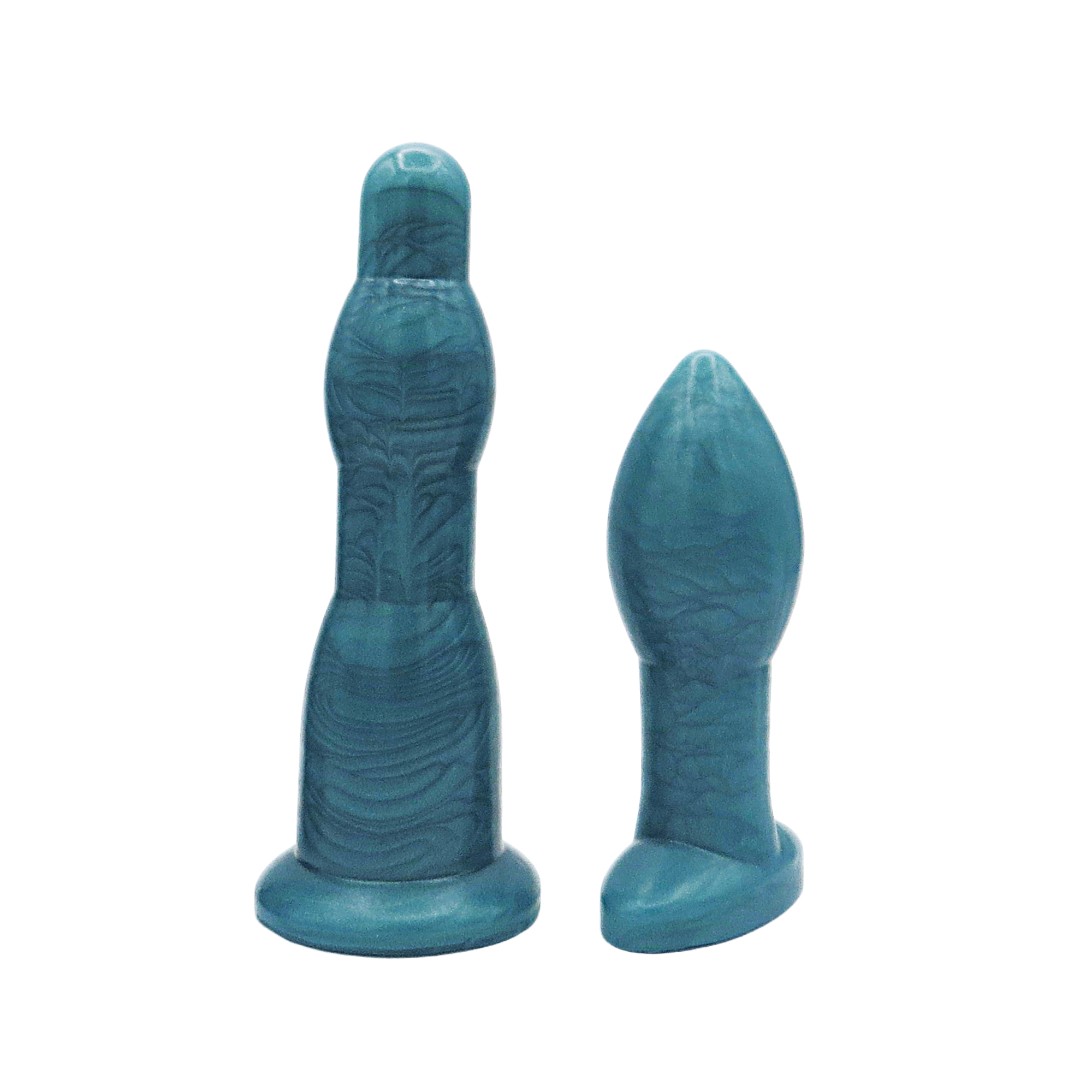 Image of aqua long anal dilation wand and butt plug