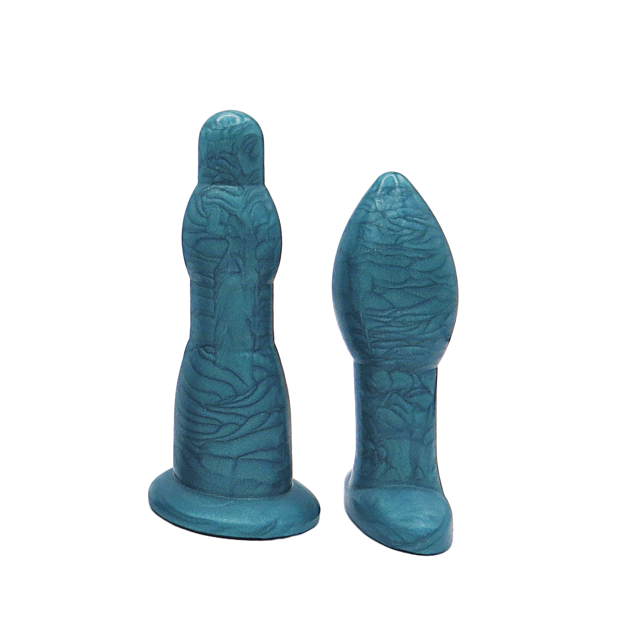 Image of size 3 aqua anal dilation wand and butt plug