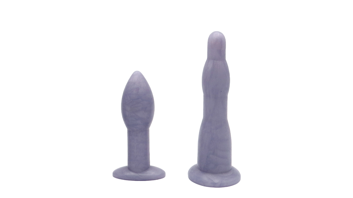 Small Butt plug and anal dilation wand long purple